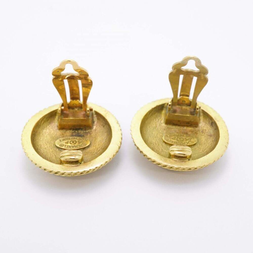 CHANEL Gold Logo Earrings - Picture 8 of 8